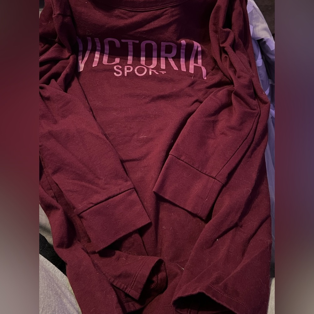 victoria sport sweater with open back size small.